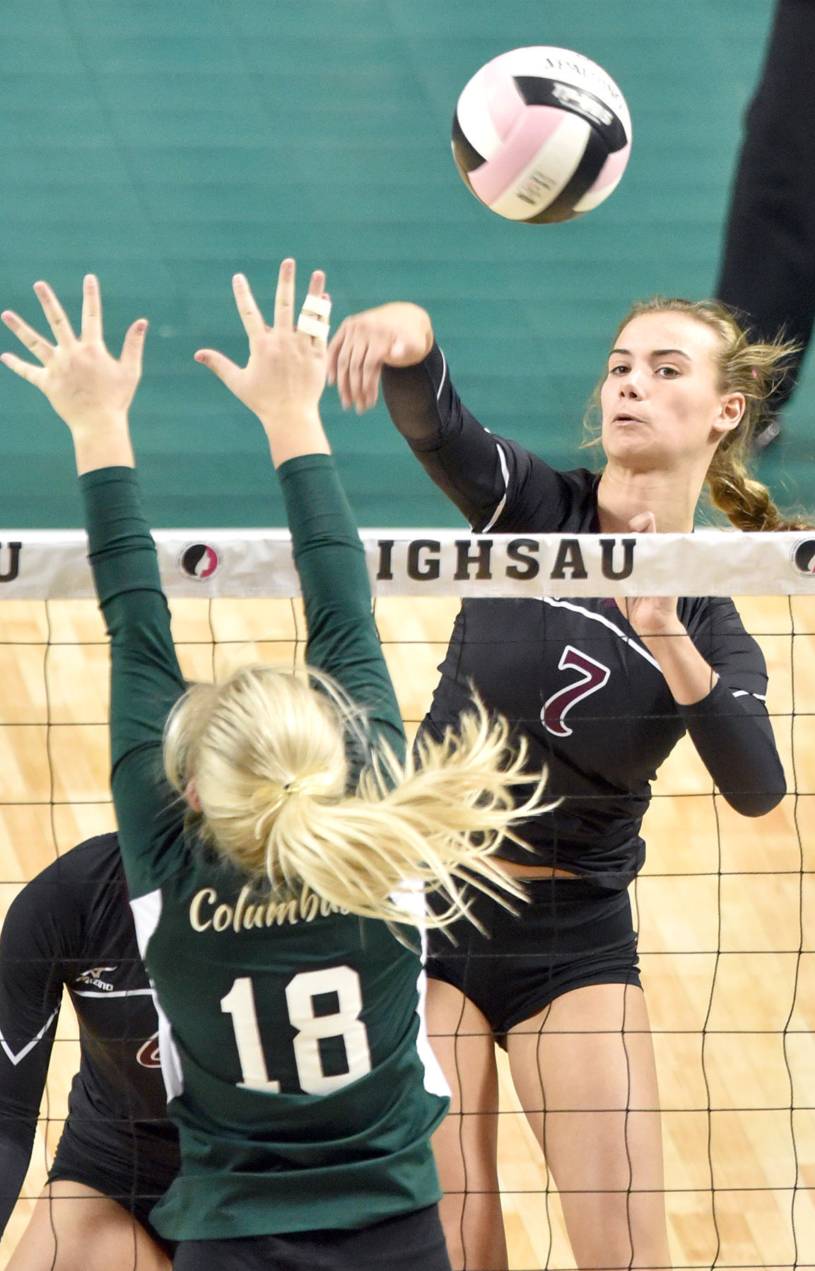 Western Christian vs Waterloo Columbus state volleyball